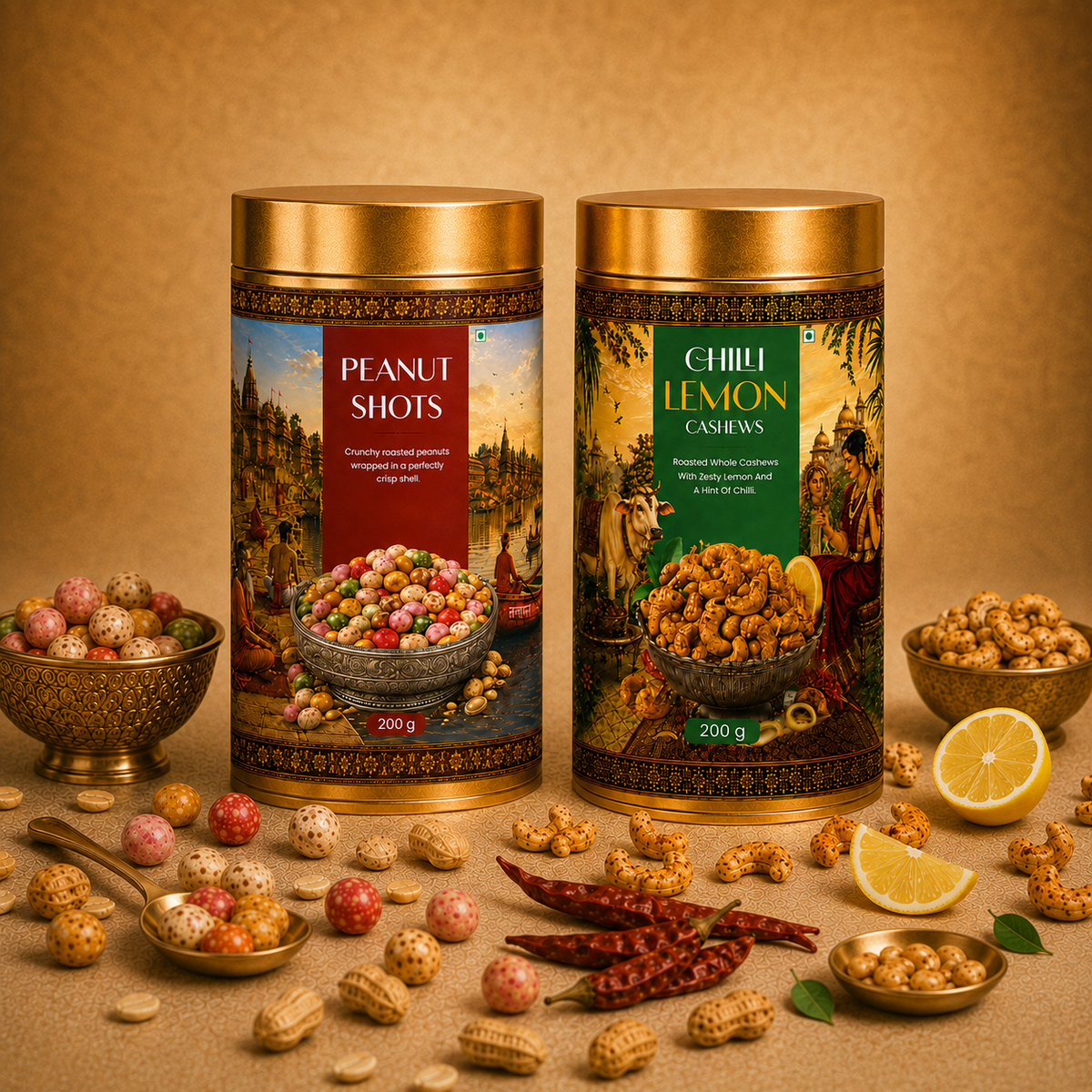 Peanuts Masala + Cashew Lemon