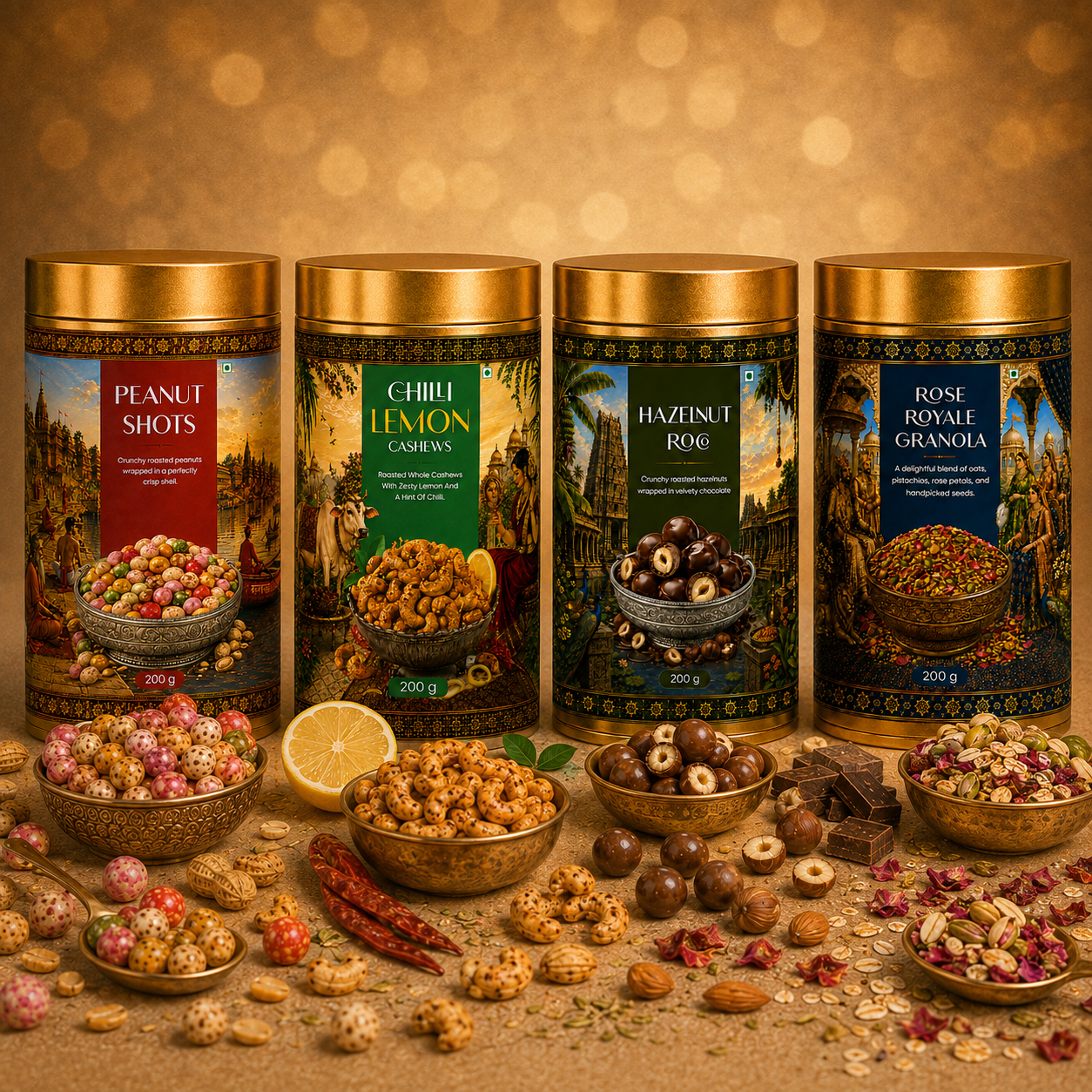 Peanuts + Cashew + Hazel + Rose