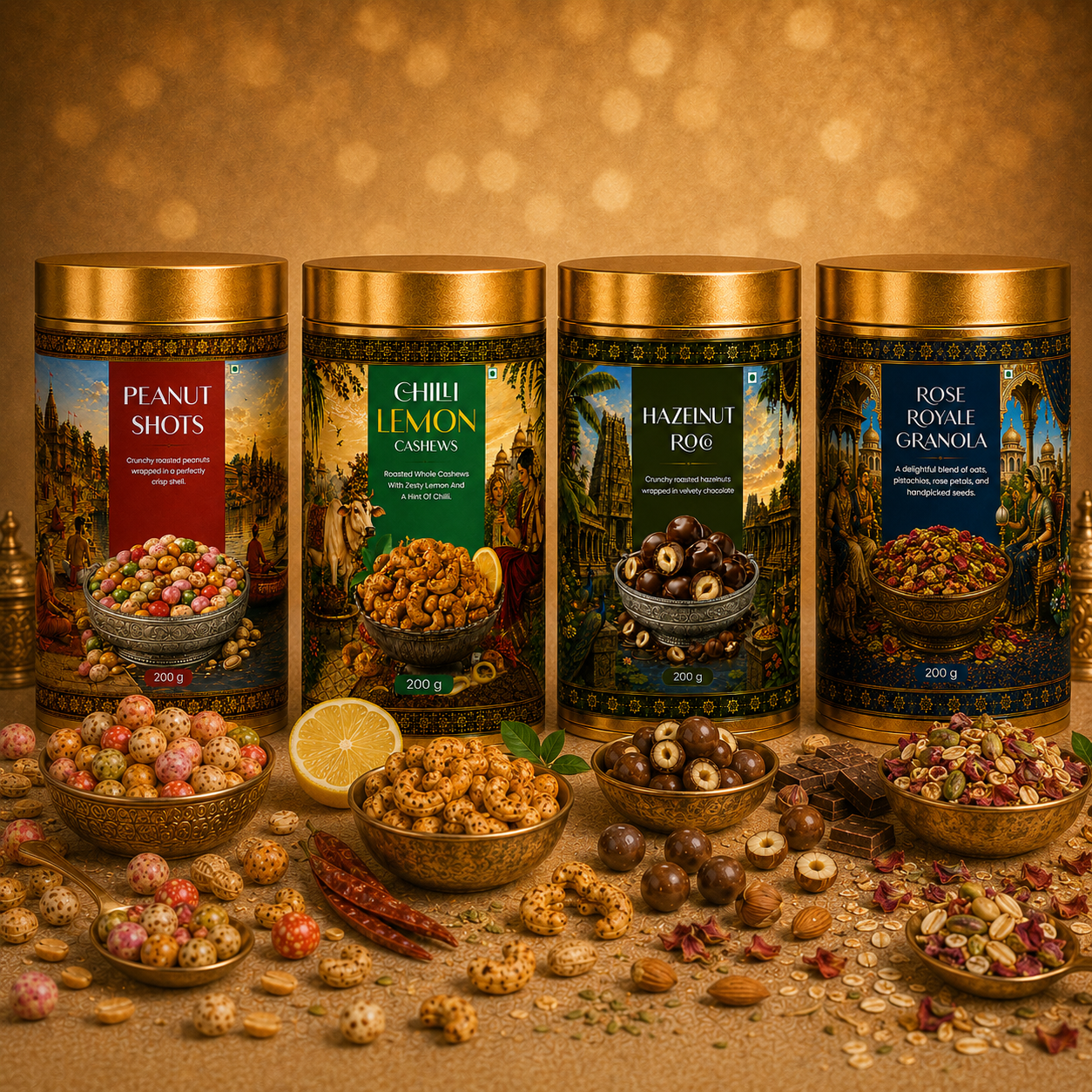 Peanuts + Cashew + Hazel + Almond