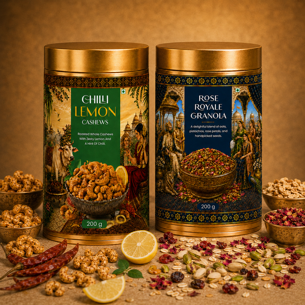 CHILI LEMON CASHEWS + Rose Royale Granola