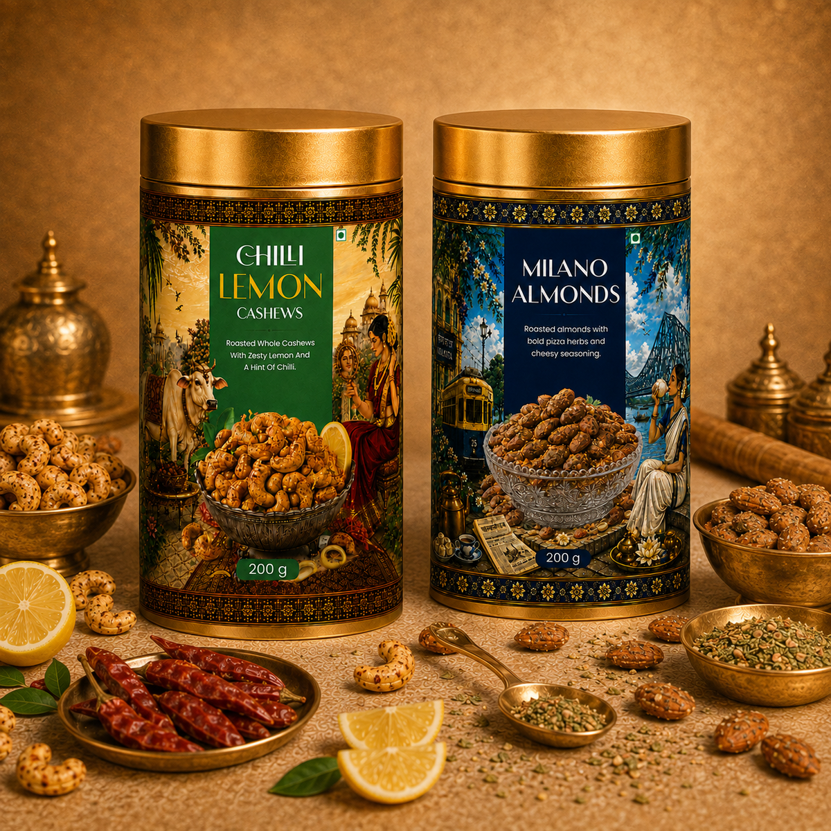 CHILI LEMON CASHEWS + MILANO ALMONDS