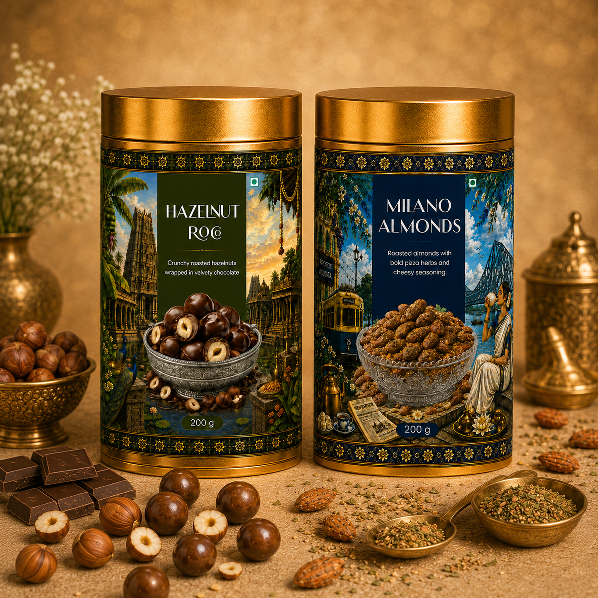 HAZELNUT ROCO + MILANO ALMONDS
